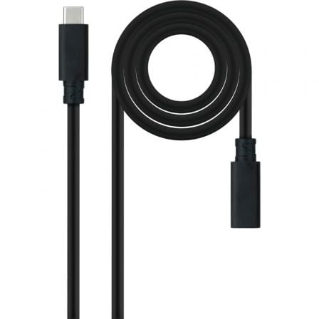 Cable Alargador USB Tipo-C 3.2 Nanocable 10.01.4500/ USB Tipo-C Macho - USB Tipo-C Hembra/ 50cm/ Negro - Imagen 8