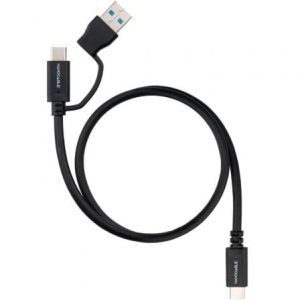 Cable USB 3.2 Tipo-C Nanocable 10.01.4801/ USB Tipo-C Macho/ USB Macho – USB Tipo-C Macho/ Hasta 60W/ 10Gbps/ 1m/ Negro