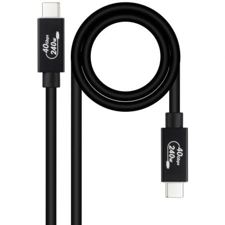 Cable USB 4.0 Nanocable 10.01.5002/ USB Tipo-C Macho - USB Tipo-C Macho/ Hasta 240W/ 40Gbps/ 1.8m/ Negro - Imagen 9