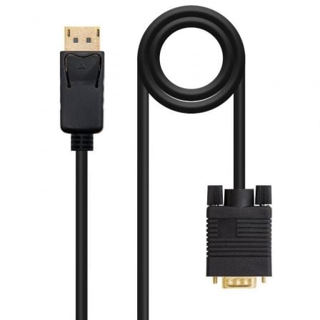 Cable Conversor Nanocable 10.15.4402/ DisplayPort Macho - VGA Macho/ 2m/ Negro - Imagen 7