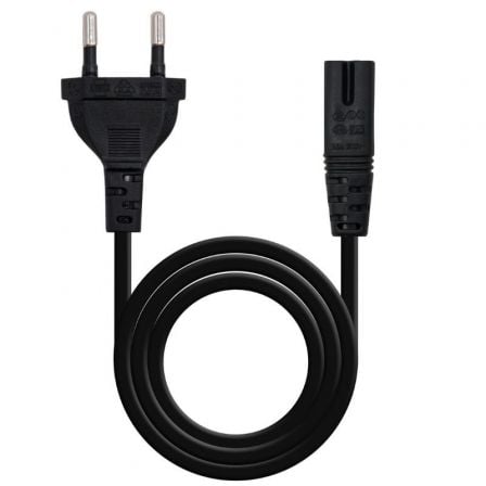 Cable Alimentación Forma 8 Nanocable 10.22.0402-L300/ CEE7/16 Macho - C7 Hembra/ 3m/ Negro - Imagen 7
