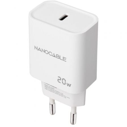 Cargador de Pared Nanocable 10.10.2005/ 1xUSB Tipo-C/ 20W/ Blanco - Imagen 9