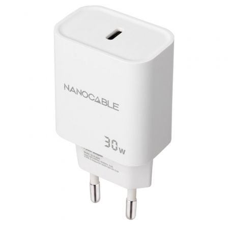 Cargador de Pared Nanocable 10.10.2009/ 1xUSB Tipo-C/ 30W/ Blanco - Imagen 9