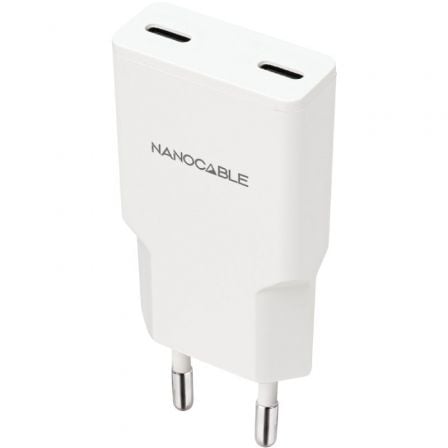 Cargador de Pared Nanocable 10.10.2026/ 2xUSB Tipo-C/ 25W/ Blanco - Imagen 6