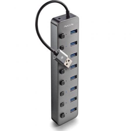 Hub USB NGS IHUB8 / 8xUSB 3.0/ Gris - Imagen 9