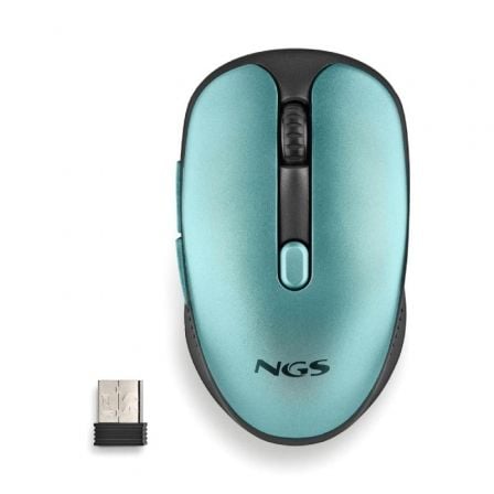 Ratón Inalámbrico NGS Evo Rust/ Batería recargable/ Hasta 1600 DPI/ Verde Agua - Imagen 6