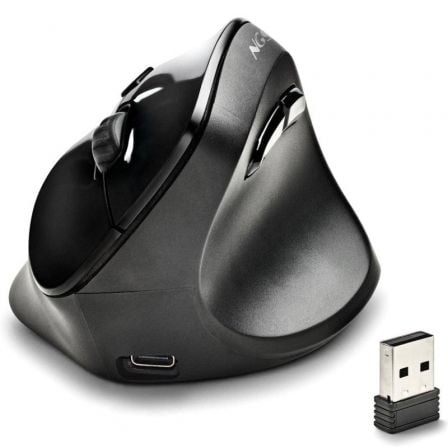 Ratón Vertical Inalámbrico NGS EVO Moksha/ Batería recargable/ Hasta 2400 DPI - Imagen 7