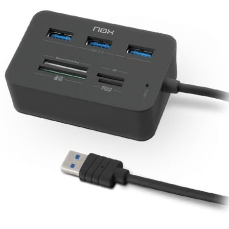 Hub USB 3.0 Nox Reader One/ 3xUSB/ 1x Lector de Tarjetas - Imagen 3