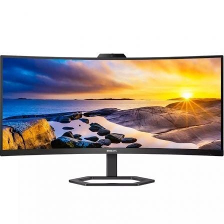 Monitor Profesional Ultrapanorámico Curvo Philips 34E1C5600HE 34"/ WQHD/ Webcam/ Multimedia/ Regulable en altura/ Negro - Imagen 8