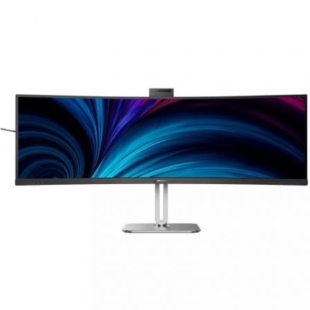 Monitor Profesional Ultraparonámico Curvo Philips 49B2U5900CH 48.8"/ Dual QHD/ Webcam/ Multimedia/ Regulable en altura/ Plata y Negro - Imagen 3