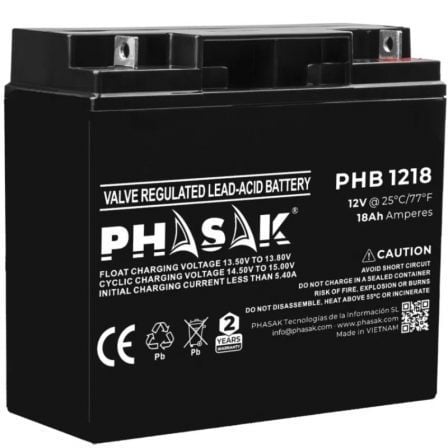 Batería Phasak PHB 1218 compatible con SAI/UPS PHASAK según especificaciones - Imagen 7