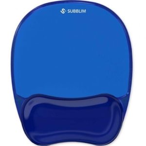 Alfombrilla Ergonómica Subblim Ergo Cristal Flex MousePad/ Azul Oscuro
