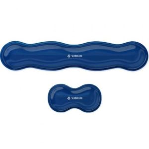 Pack de 2 Reposamuñecas Subblim Ergo Crystal Flex/ Azul Oscuro