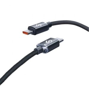 Cable USB 2.0 Tipo-C Subblim Optimus/ USB Tipo-C Macho – USB Tipo-C Macho/ Hasta 60W/ 480Mbps/ 2m/ Negro