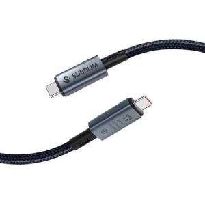 Cable USB 4.0 Tipo-C Subblim Cable High/ USB Tipo-C Macho – USB Tipo-C Macho/ Hasta 240W/ 40Gbps 1.5m/ Negro