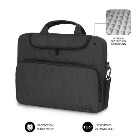 Maletín Subblim Air Padding para Portátiles hasta 15.6"/ Gris Oscuro - Imagen 8