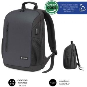 Mochila Subblim Xpand Air Padding Backpack para Portátiles hasta 15.6″/ 21L/ Puerto USB/ Negro