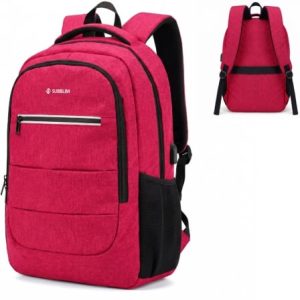 Mochila Subblim City Plus 26L Backpack para Portátiles hasta 15.6″/ Puerto USB/ Repelente al agua/ Reflectante/ Cinta para Trolley/ Roja