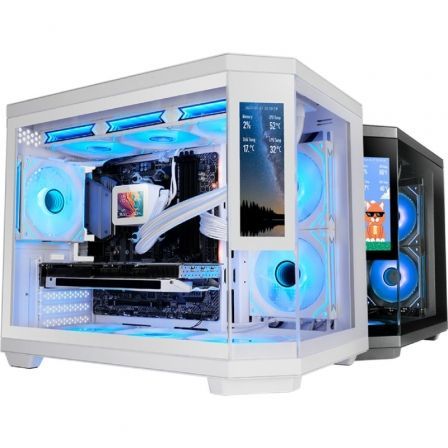 Caja Gaming Minitorre Mars Gaming MC-3TCORELCDM/ Blanca - Imagen 9