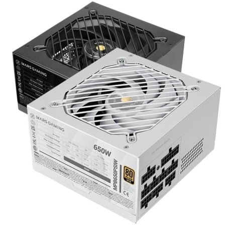 Fuente de Alimentación Mars Gaming MPB650PSI/ 650W/ Ventilador 12cm/ 80 Plus Gold/ Blanca - Imagen 7