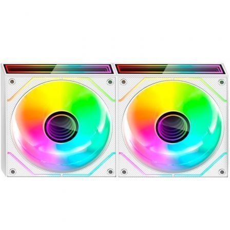 Pack 2 Ventiladores Mars Gaming MF-3DPROX2R/ 12cm/ ARGB/ Blancos - Imagen 6