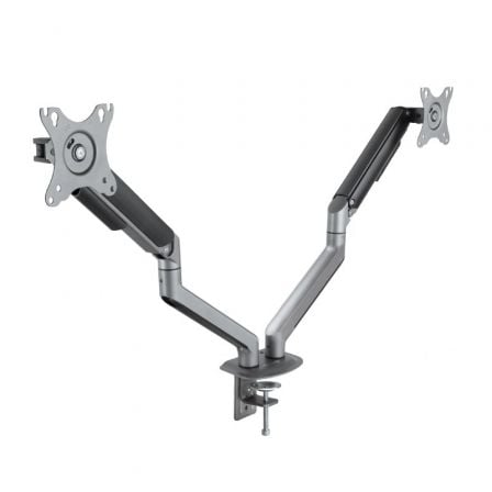 Soporte de Mesa para 2 Monitores TooQ DB4132TNR-G/ Giratorio/ Inclinable/ hasta 9kg - Imagen 6