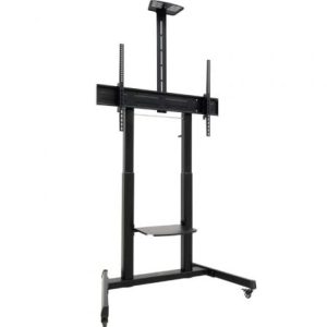 Soporte de Suelo Inclinable con Ruedas TooQ FS20406HM-B para TV de 60-100″/ hasta 120kg