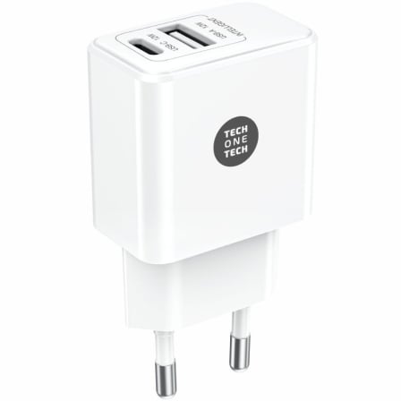 Cargador de Pared Tech One Tech TEC2904/ 1xUSB Tipo-C/ 1xUSB/ 12W/ Blanco - Imagen 6