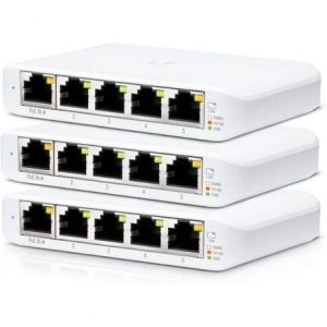 Switch Gestionable Ubiquiti USW-Flex Mini 5 Puertos/ RJ45 10/100/1000 PoE/ Pack 3 uds