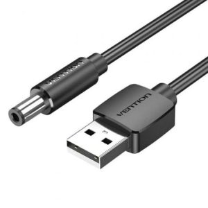 Cable Alimentación Vention CEXBG/ USB Macho – DC 3.5mm Macho/ 1.5m/ Negro