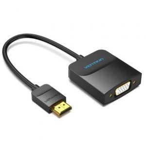 Conversor Vention 42154/ HDMI Macho – VGA Hembra/ 15cm/ Negro