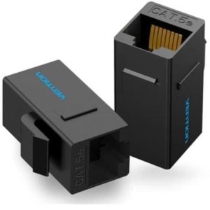 Adaptador Conector RJ45 VDD-B07-B Cat5e UTP/ RJ45 Hembra – RJ45 Hembra/ Negro