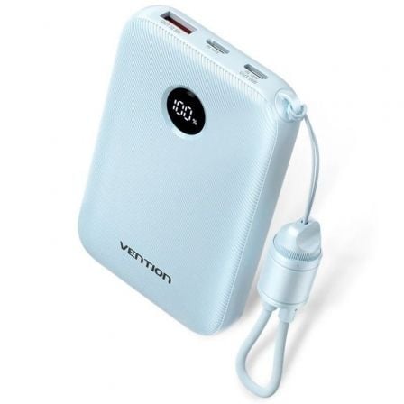 Powerbank 10000mAh Vention FKAL0-C/ 22.5W/ Azul/ Incluye Cable USB Tipo-C - Imagen 8