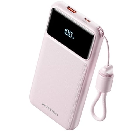 Powerbank 10000mAh Vention XGYP0-39-TY/ 22.5W/ Rosa/ Incluye Cable USB Tipo-C - Imagen 6