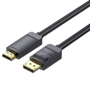 Cable Conversor Vention HAGBH/ DisplayPort Macho – HDMI 4K Macho/ 2m/ Negro