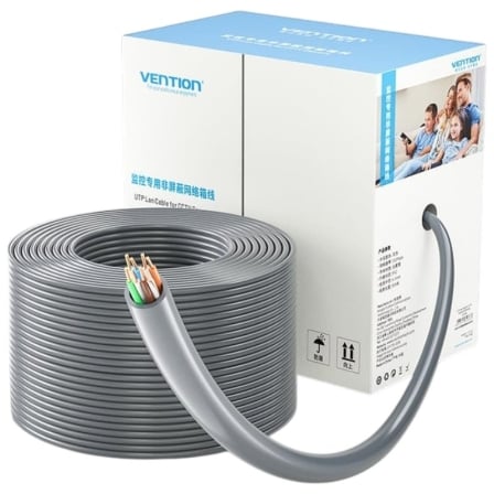 Bobina de Cable RJ45 UTP Vention IJCH305 Outdoor Patch Cat.5e/ 305m/ Gris - Imagen 7