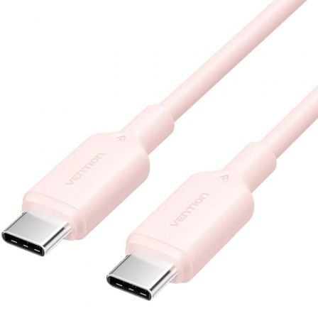 Cable USB 2.0 Tipo-C 3A Vention TRCPH/ USB Tipo-C Macho - USB Tipo-C Macho/ Hasta 60W/ 480Mbps/ 2m/ Rosa - Imagen 3