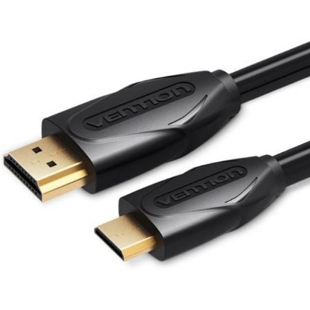 Cable HDMI Vention VAA-D02-B200/ HDMI Macho - Mini HDMI Macho/ 2m/ Negro - Imagen 2