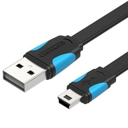 Cable USB 2.0 Vention VAS-A14-B150/ Mini USB Macho - USB Macho/ 480Mbps/ 1.5m/ Azul y Negro - Imagen 2