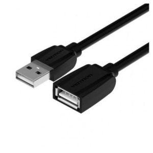 Cable Alargador USB 2.0 Vention VAS-A44-B200/ USB Macho – USB Hembra/ 480Mbps/ 2m/ Negro