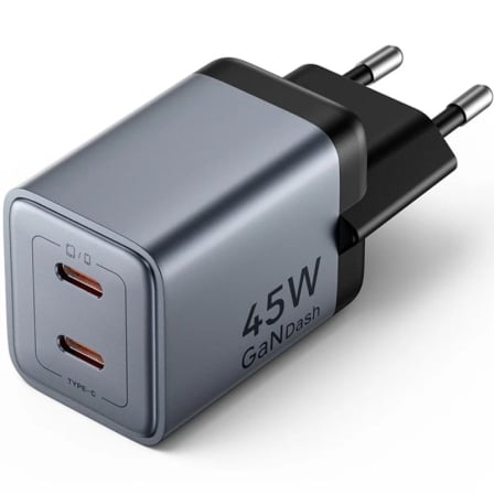 Cargador de Pared GaN Vention FCDH0-EU/ 2xUSB Tipo-C/ 45W - Imagen 8
