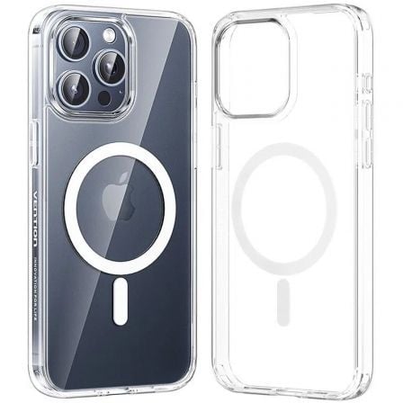 Funda Dura con Magsafe Vention KUCT0-20/ Compatible con iPhone 15 Plus/ Transparente - Imagen 2
