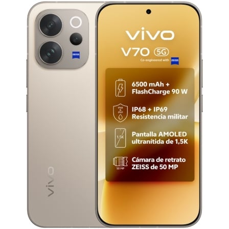 Smartphone Vivo V70 8GB/ 512GB/ 6.59"/ 5G/ Gris - Imagen 9